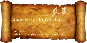 Joanovics Brigitta névjegykártya